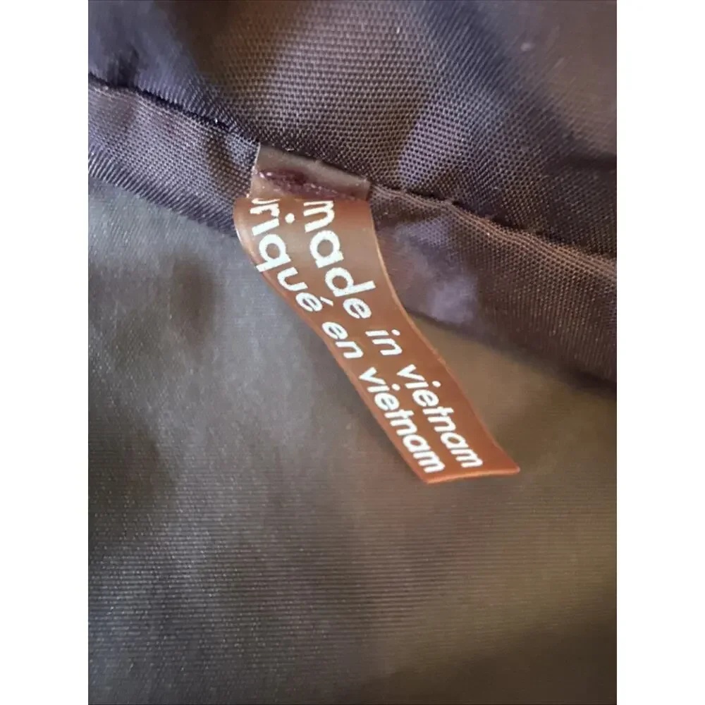Cole Haan Signature Rain Jacket Womens Petite L Maroon Packable Lightweight EC - Picture 8 of 8